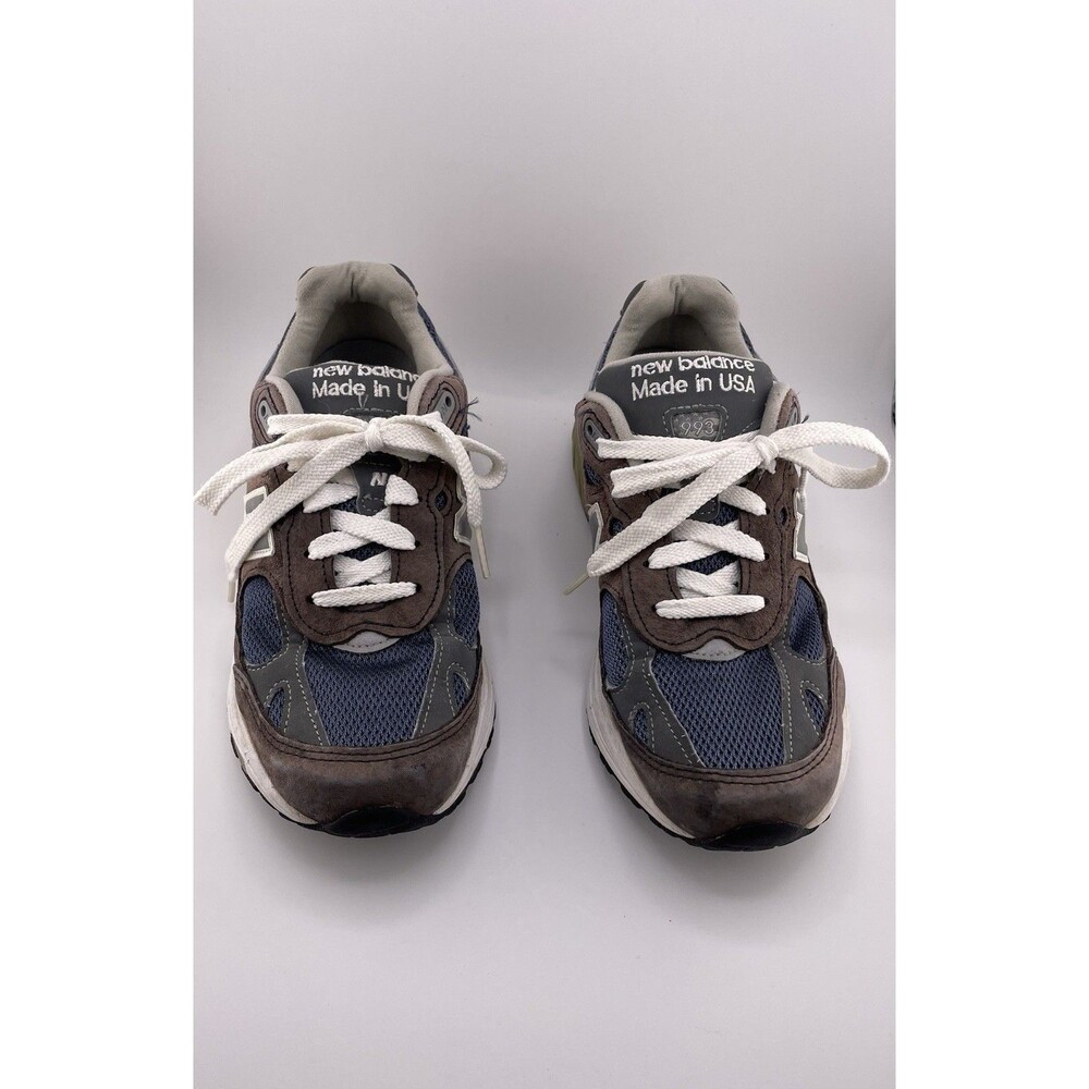 New Balance 993 Shoe Womens Size 5.5  Brown Blue Suede Athletic Running Sneakers